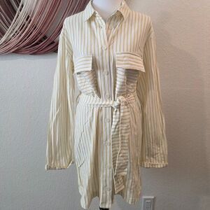 NWOT Dee Elly Striped Dress Sz L